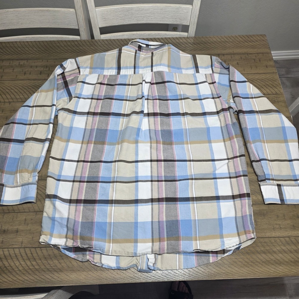 Wrangler 20X Button Up Shirt Mens XL Blue Plaid Western Long Sleeves - Picture 6 of 11